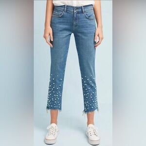 Anthropologie•Pilcro & the Letterpress•Hyphen Jeans w/ Pearl embellishment•26
